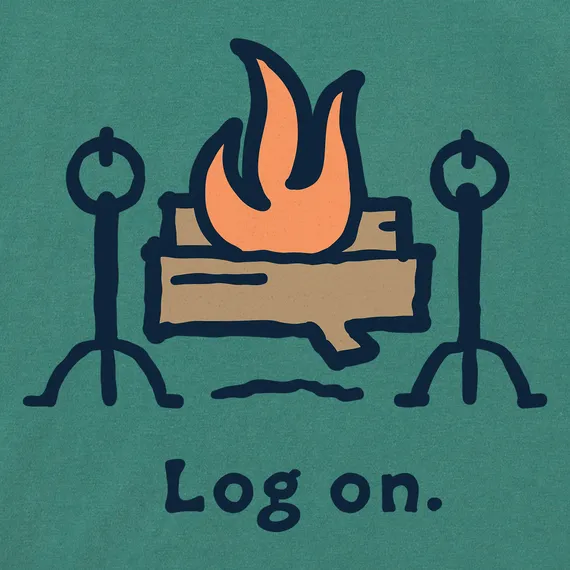 Life is Good Women's Log On Long Sleeve Crusher Vee