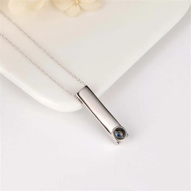 Long Pendant Classic Necklace with Picture Inside