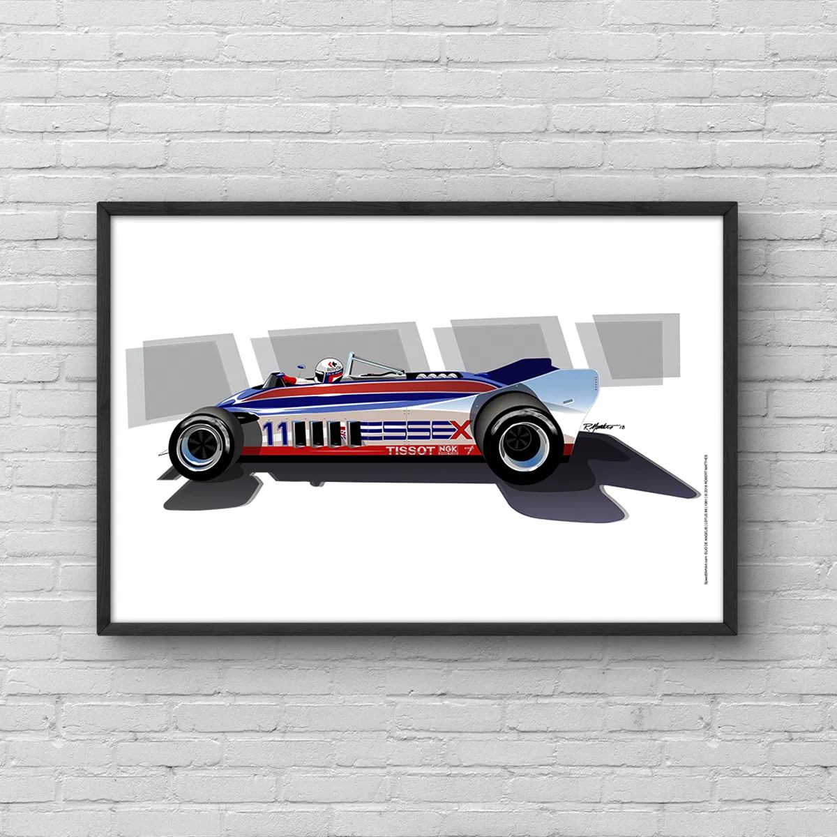 Lotus 88 Elio de Angelis Poster