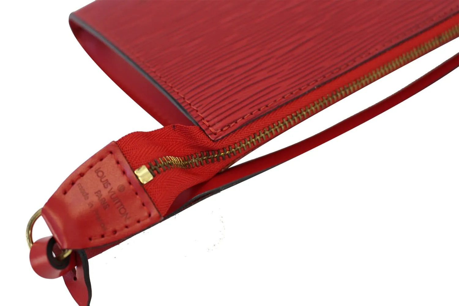 LOUIS VUITTON Epi Leather Red Pochette Accessoires Pouch