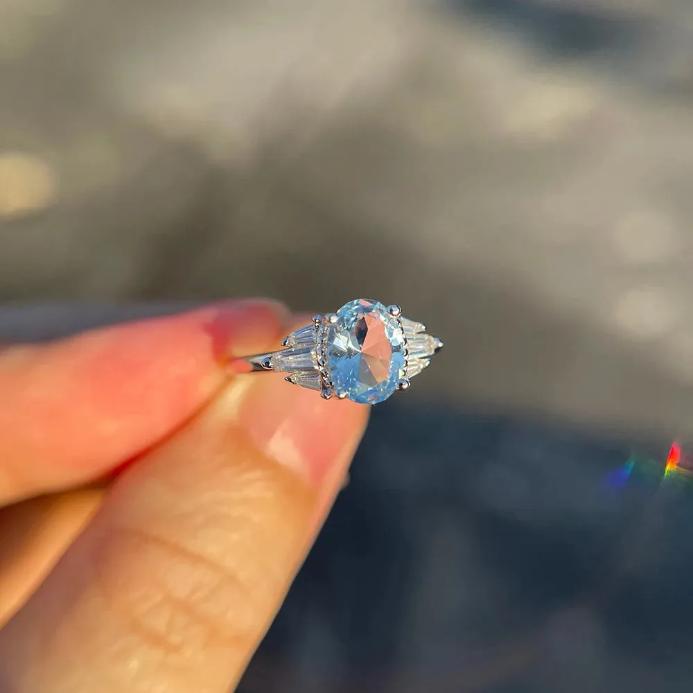 Luxury Emerald Gemstone Ring for Women Wedding Engagement Jewelry