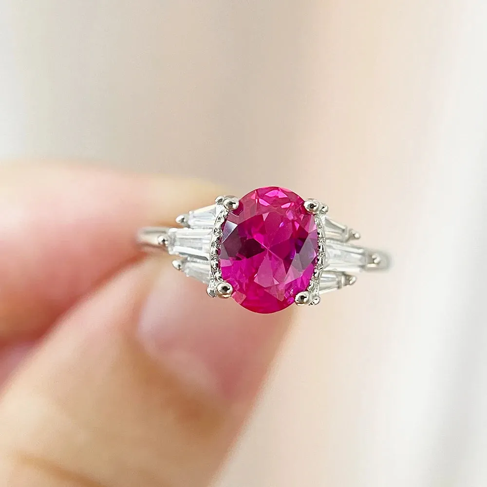 Luxury Emerald Gemstone Ring for Women Wedding Engagement Jewelry
