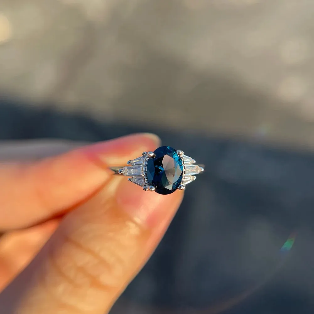 Luxury Emerald Gemstone Ring for Women Wedding Engagement Jewelry