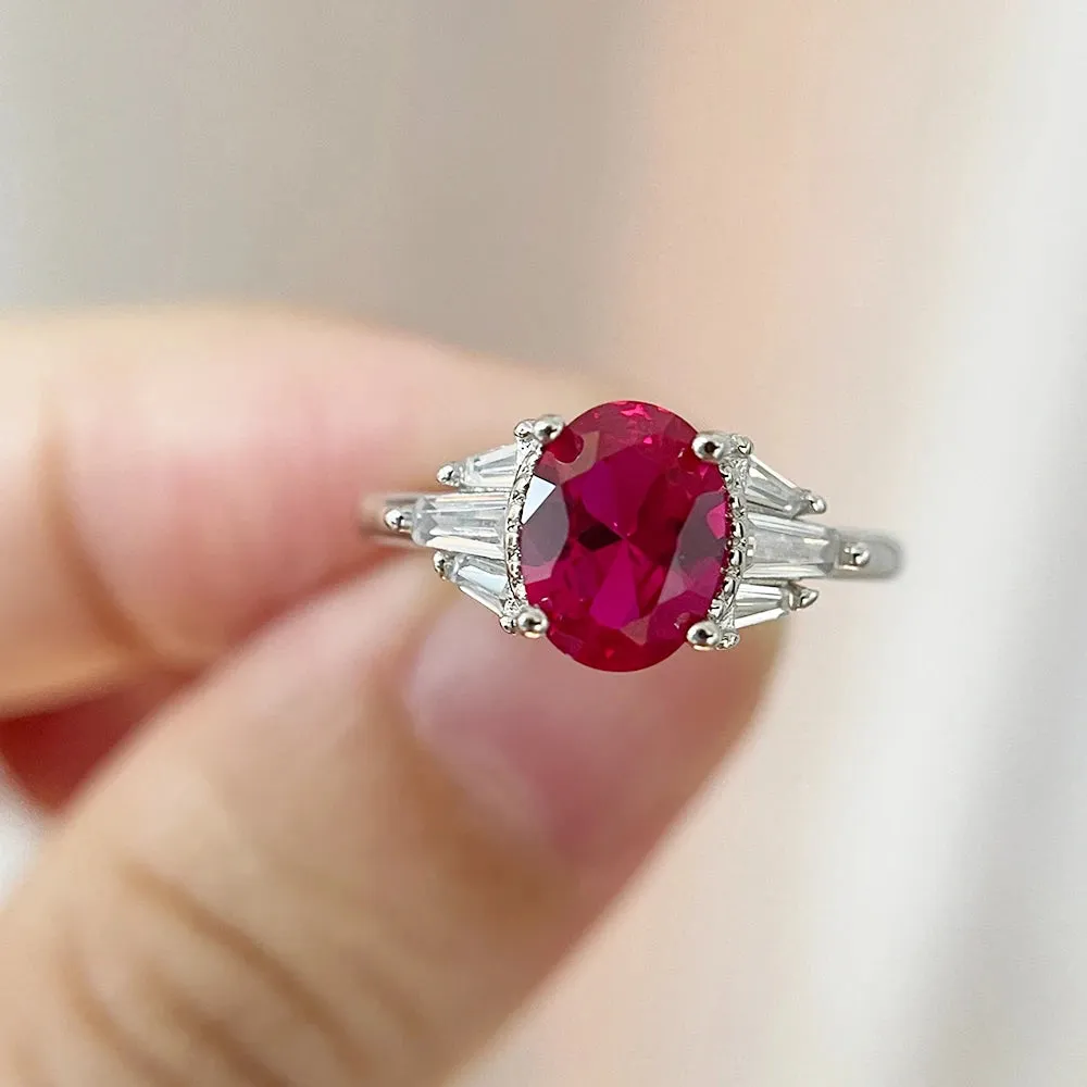 Luxury Emerald Gemstone Ring for Women Wedding Engagement Jewelry