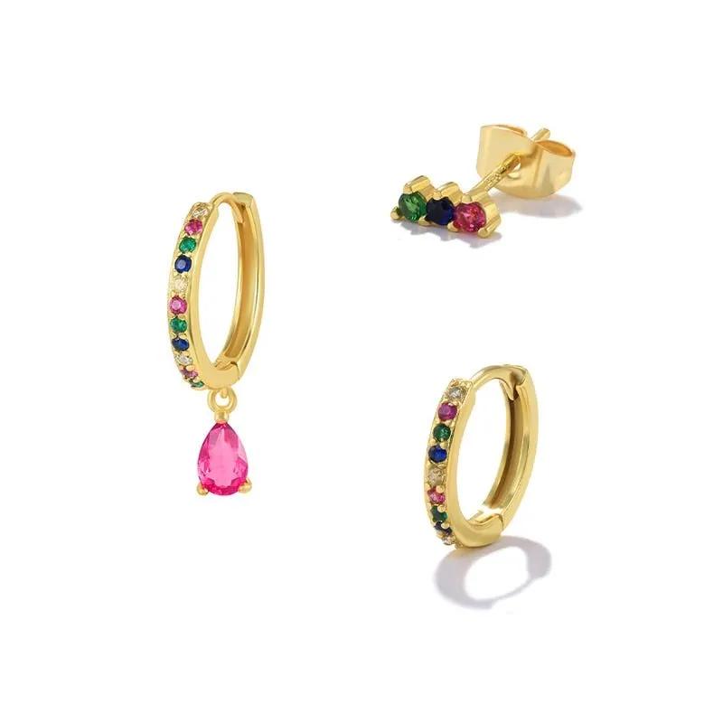 Luxury Green Emerald Stud Earrings for Women Wedding Jewelry