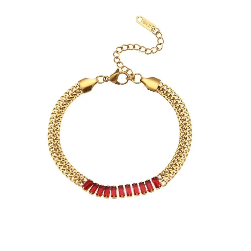 Luxury Tennis Chain Gold Jewelry Set Women Bracelet Necklace Jewelry Set