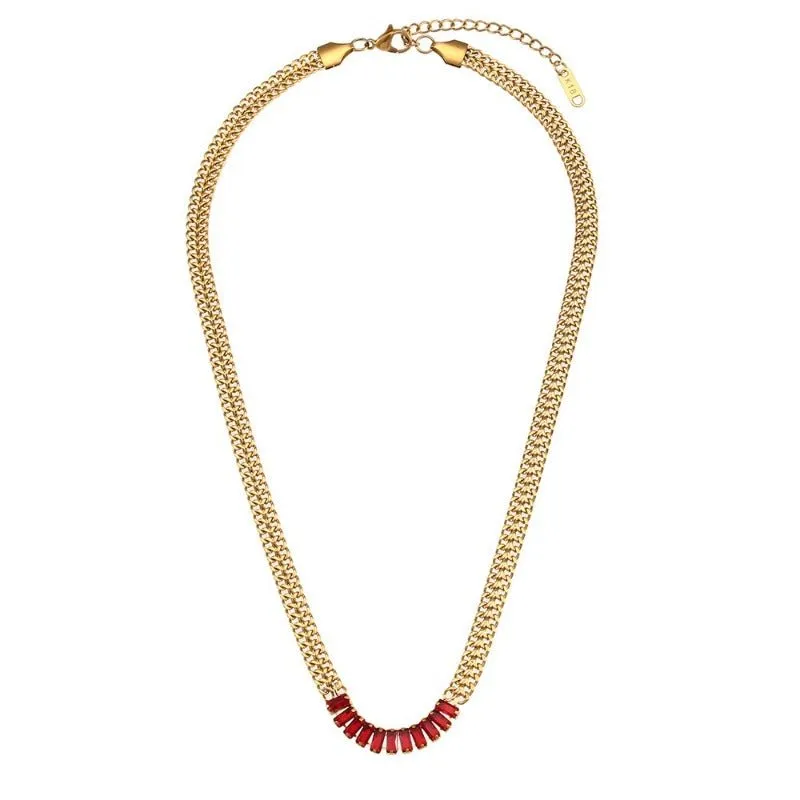 Luxury Tennis Chain Gold Jewelry Set Women Bracelet Necklace Jewelry Set