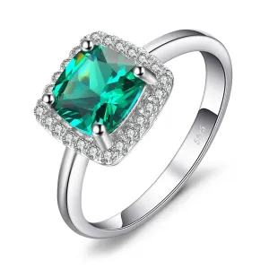 Made Emerald Diamond Ring