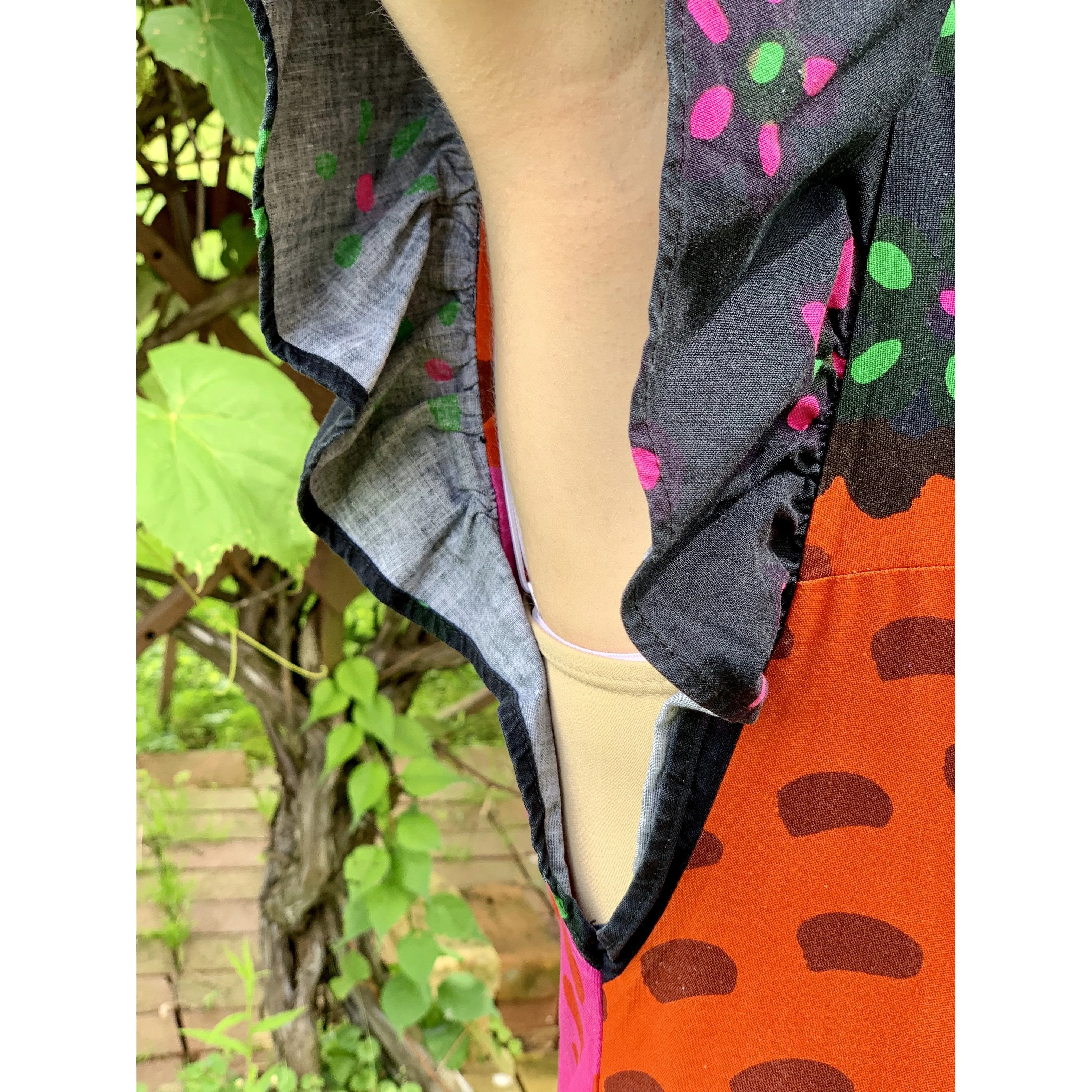Marimekko ”Semiramis” by Katsuji Wakisaka Vintage Pinafore Dress S Vintage 1975 1970s