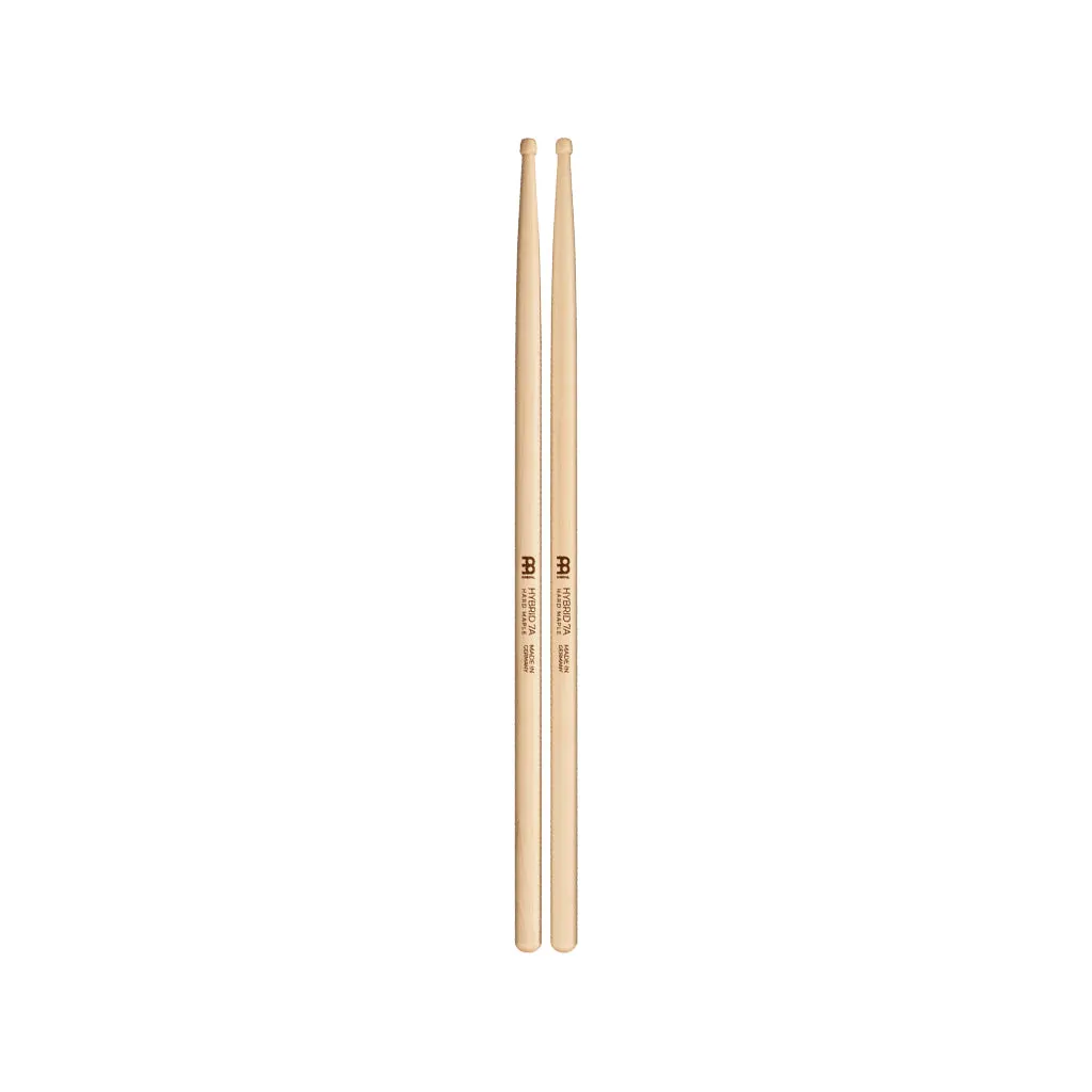 MEINL SB134 Hybrid 7A Hard Maple Drum Stick, Wood Tip