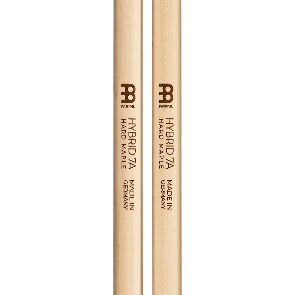MEINL SB134 Hybrid 7A Hard Maple Drum Stick, Wood Tip