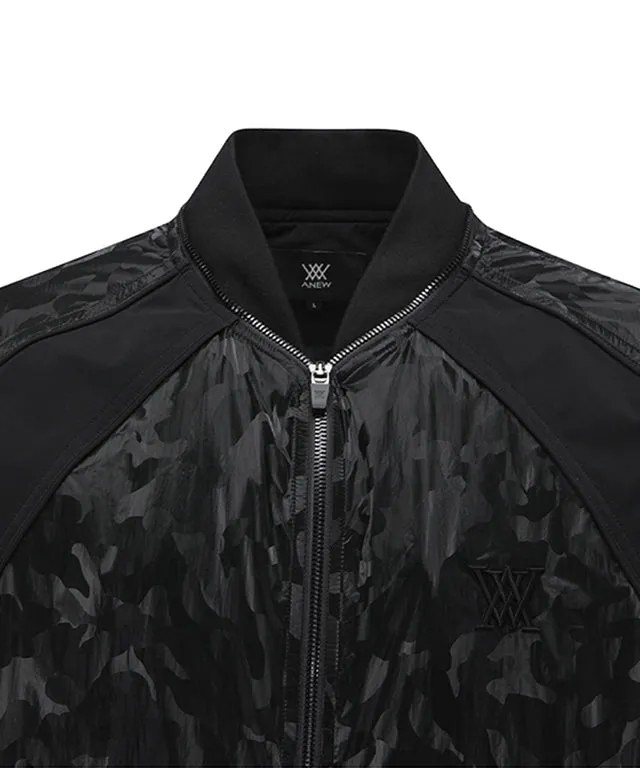 Men's Camo Mix MA-1 JK - Black