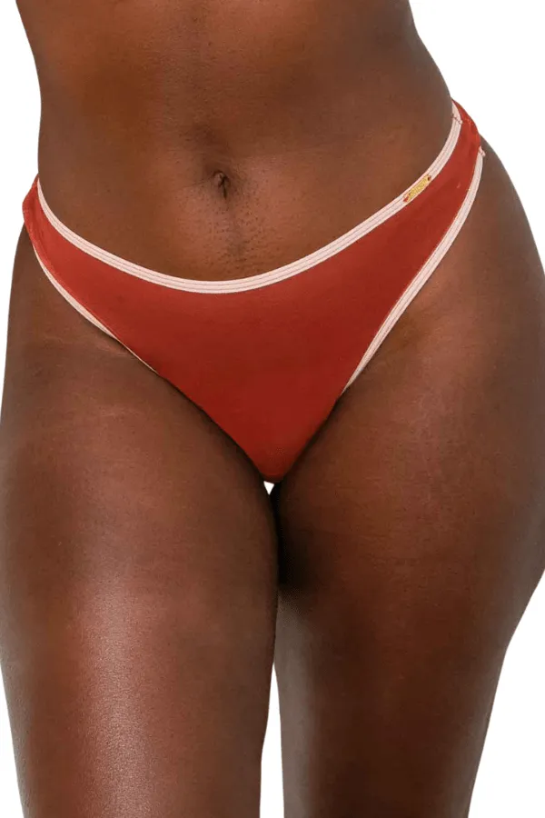 Mesh Thong - Terracotta