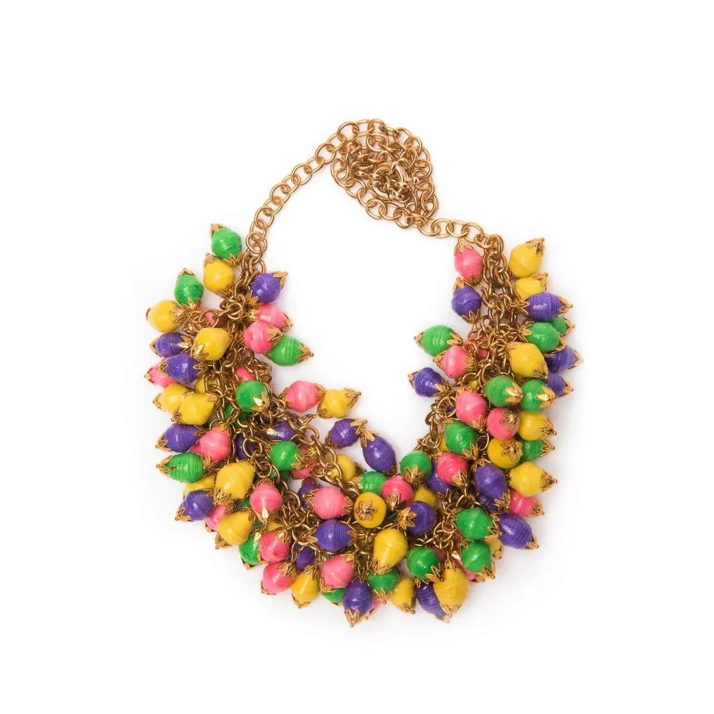 Nairobi Multi-Color Paper Bead Necklace