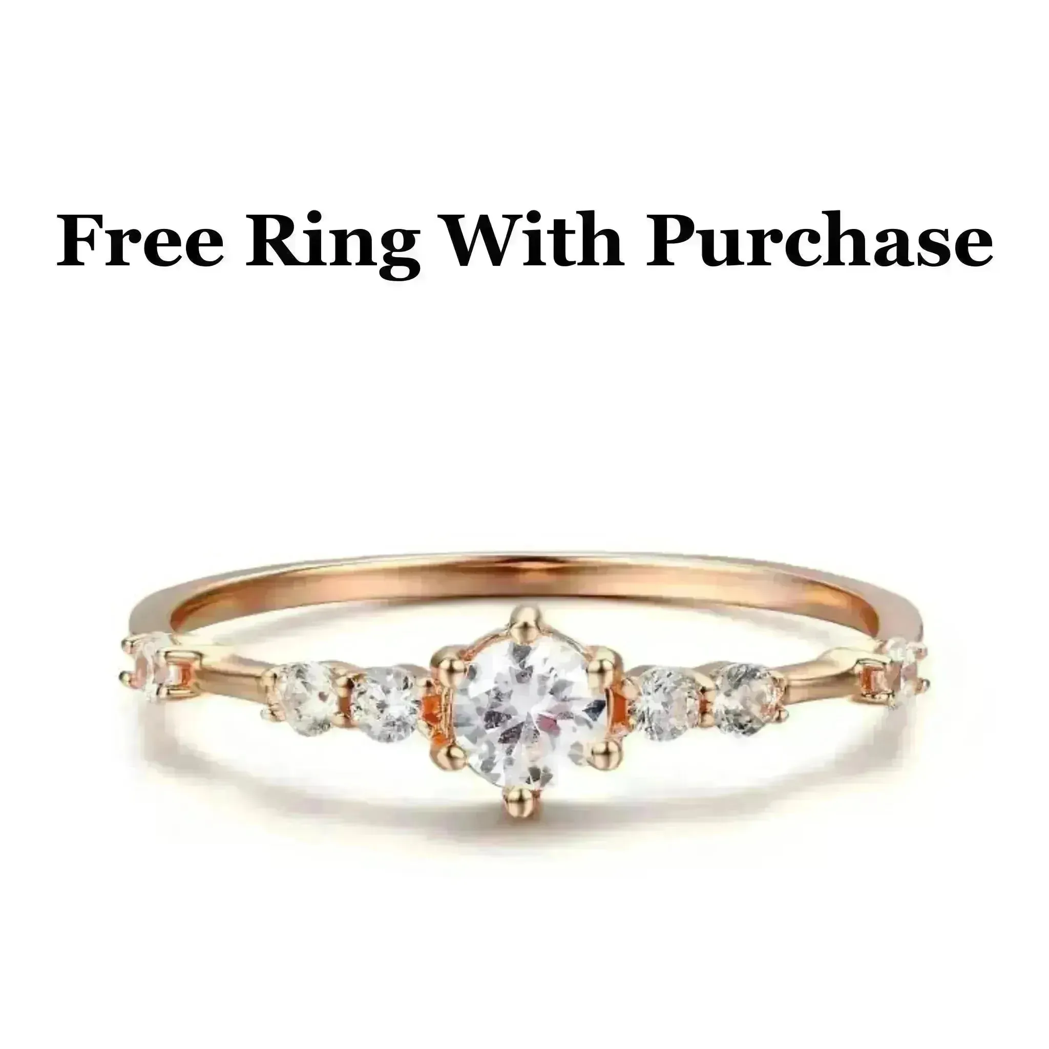 Natural Amethyst Ring and White Topaz Ring