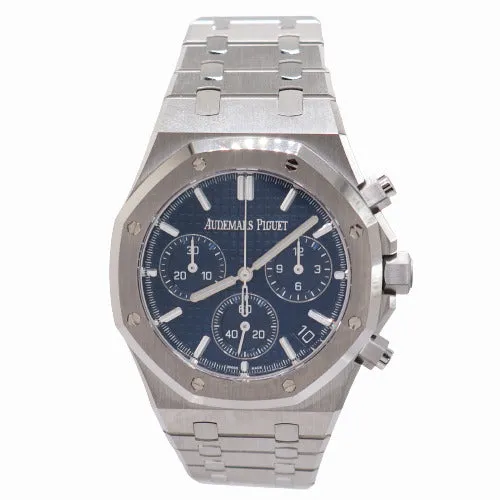 NEW! Audemars Piguet Men's Royal Oak 50th Anniversary Stainless Steel 41mm Blue Chronograph "Grande Tapisserie" Dial Watch  Ref# 26240ST.OO.1320ST.01