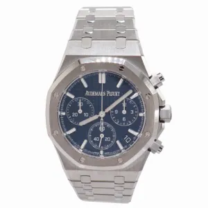 NEW! Audemars Piguet Men's Royal Oak 50th Anniversary Stainless Steel 41mm Blue Chronograph "Grande Tapisserie" Dial Watch  Ref# 26240ST.OO.1320ST.01