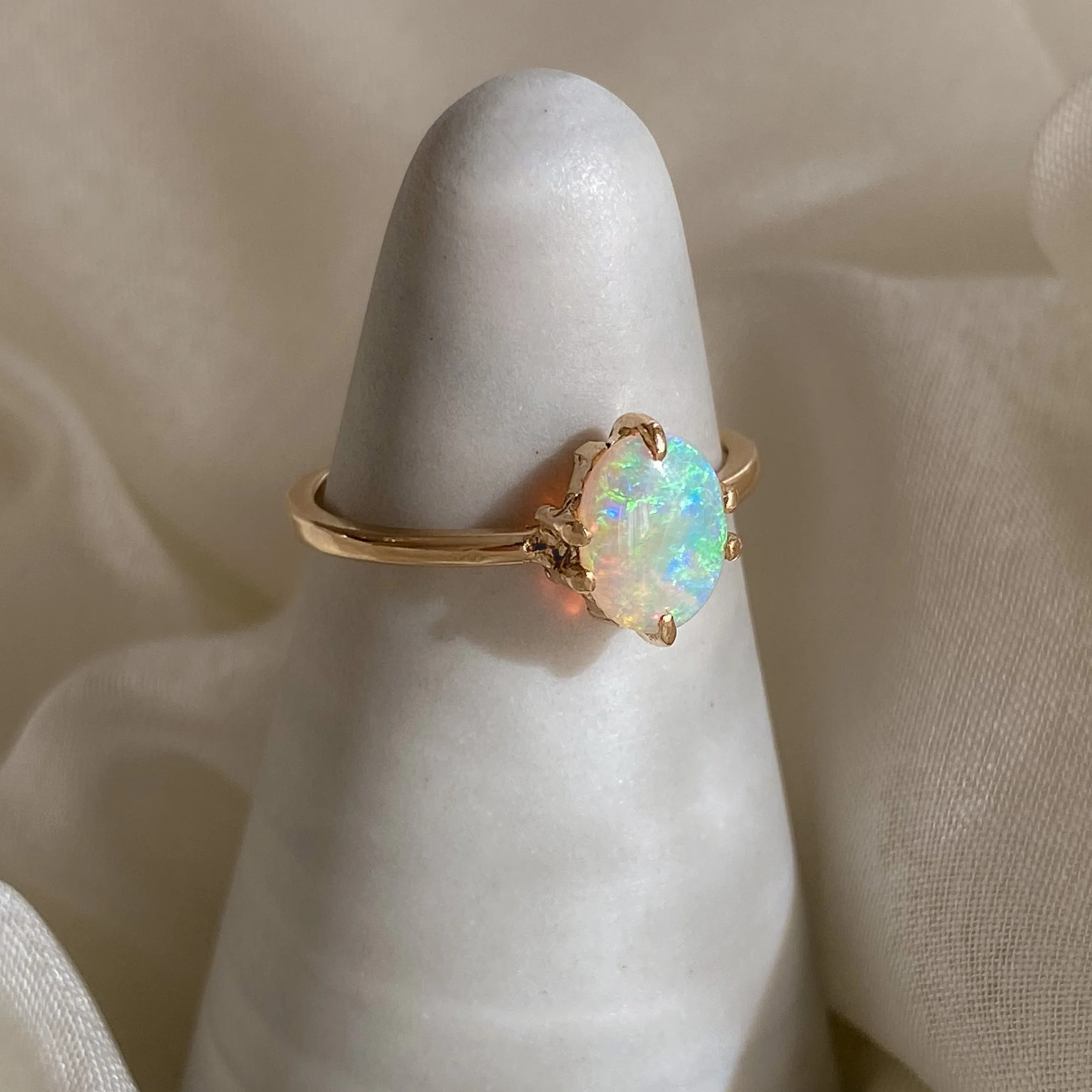 Opal Hidden Gem Solitaire | Recycled 14k Gold