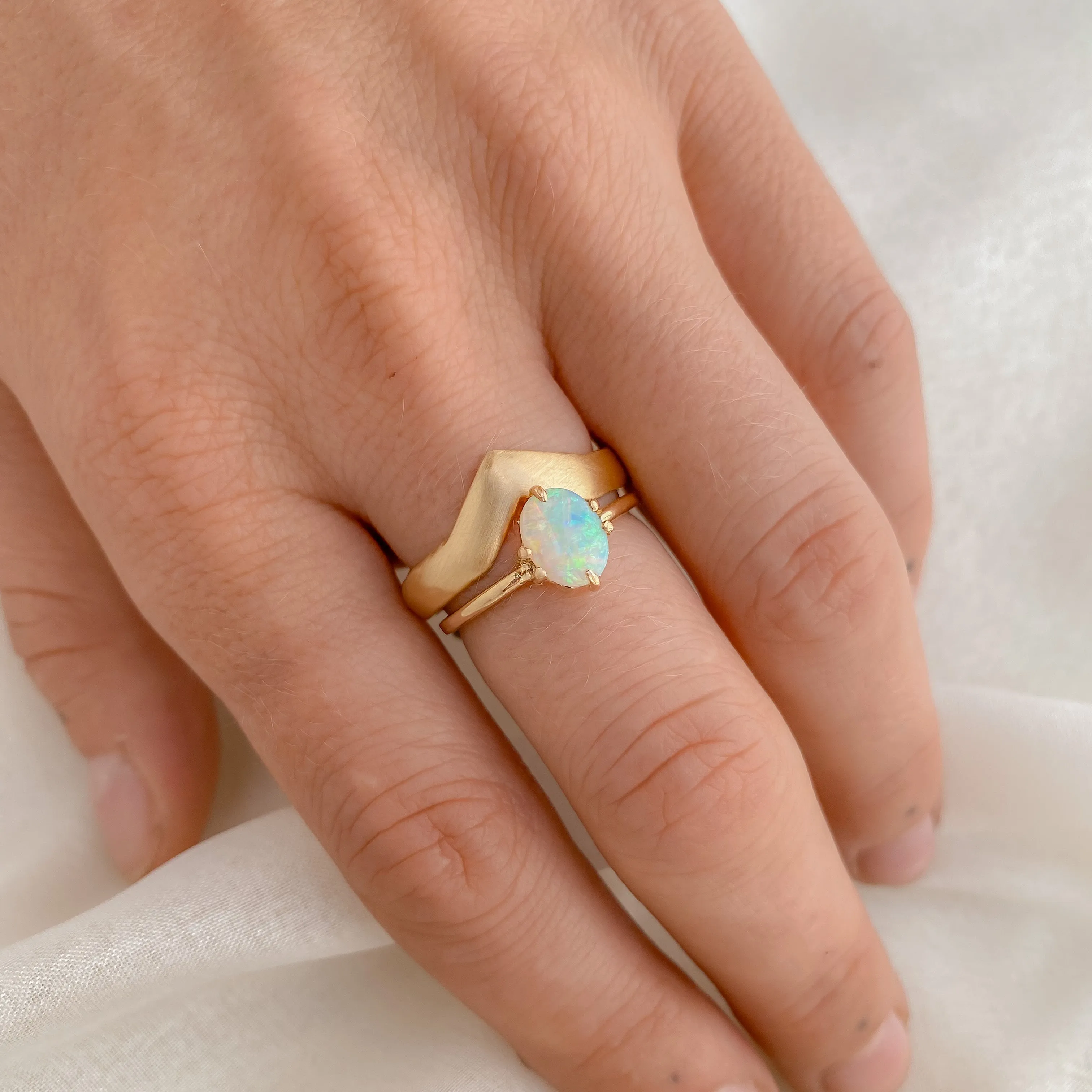 Opal Hidden Gem Solitaire | Recycled 14k Gold