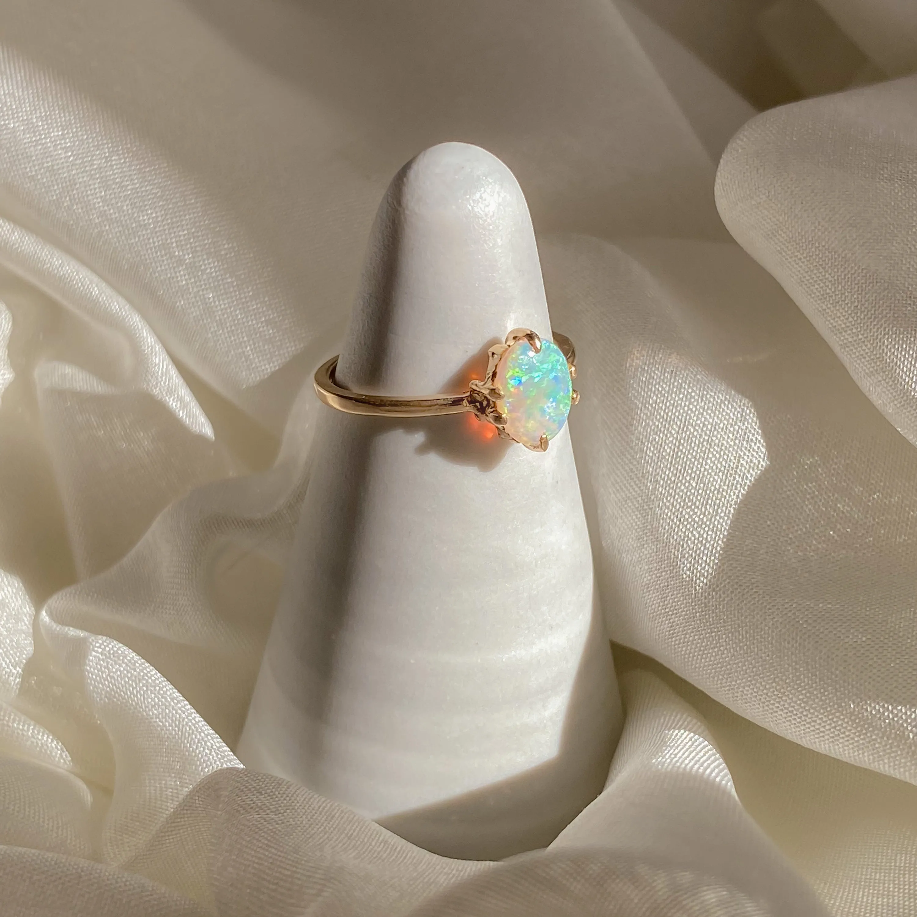 Opal Hidden Gem Solitaire | Recycled 14k Gold