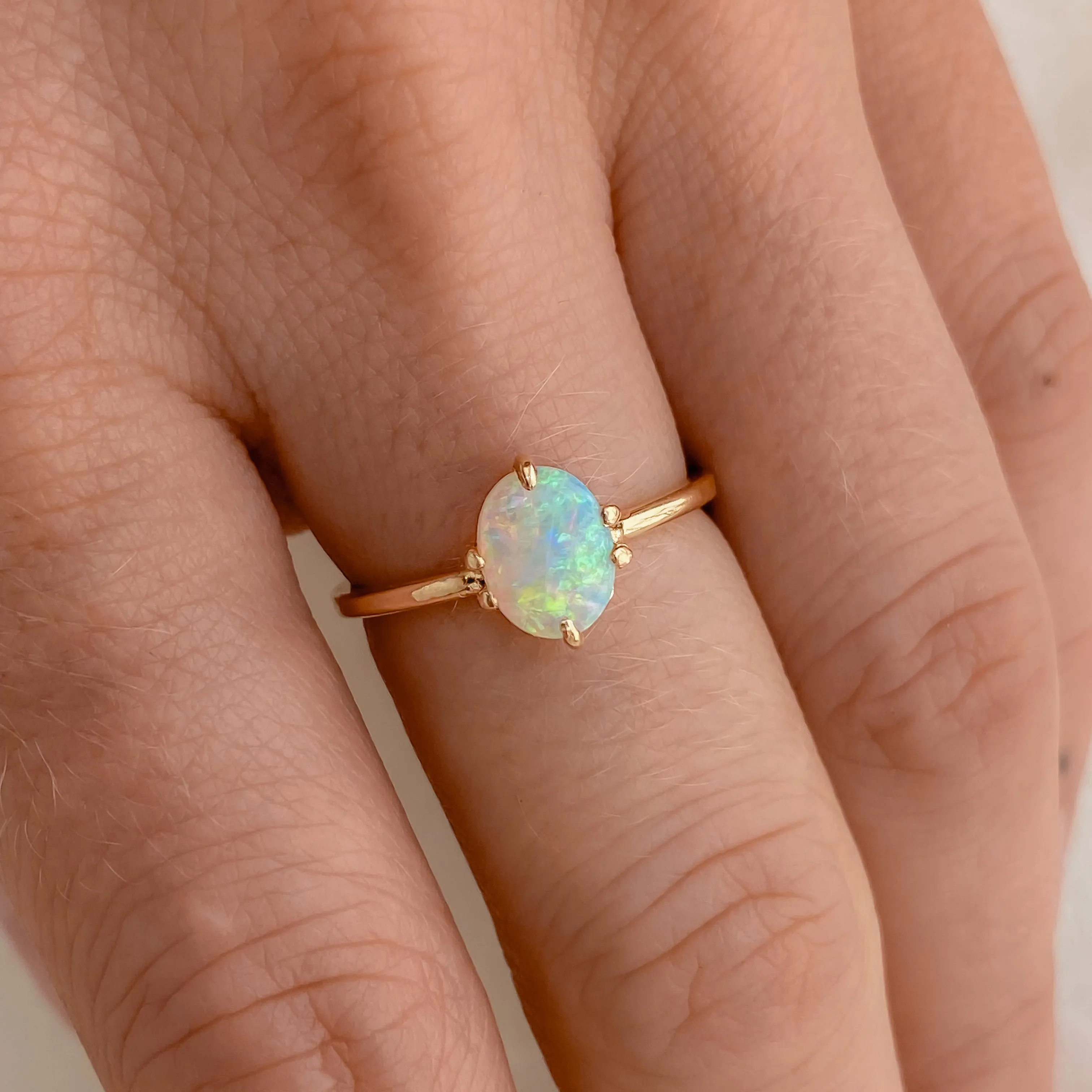 Opal Hidden Gem Solitaire | Recycled 14k Gold