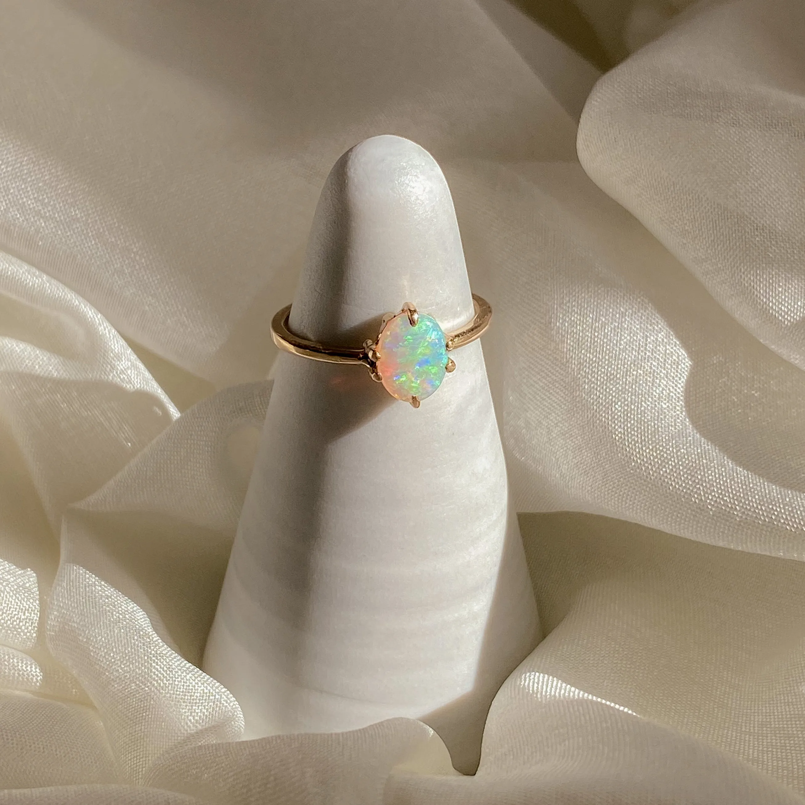 Opal Hidden Gem Solitaire | Recycled 14k Gold