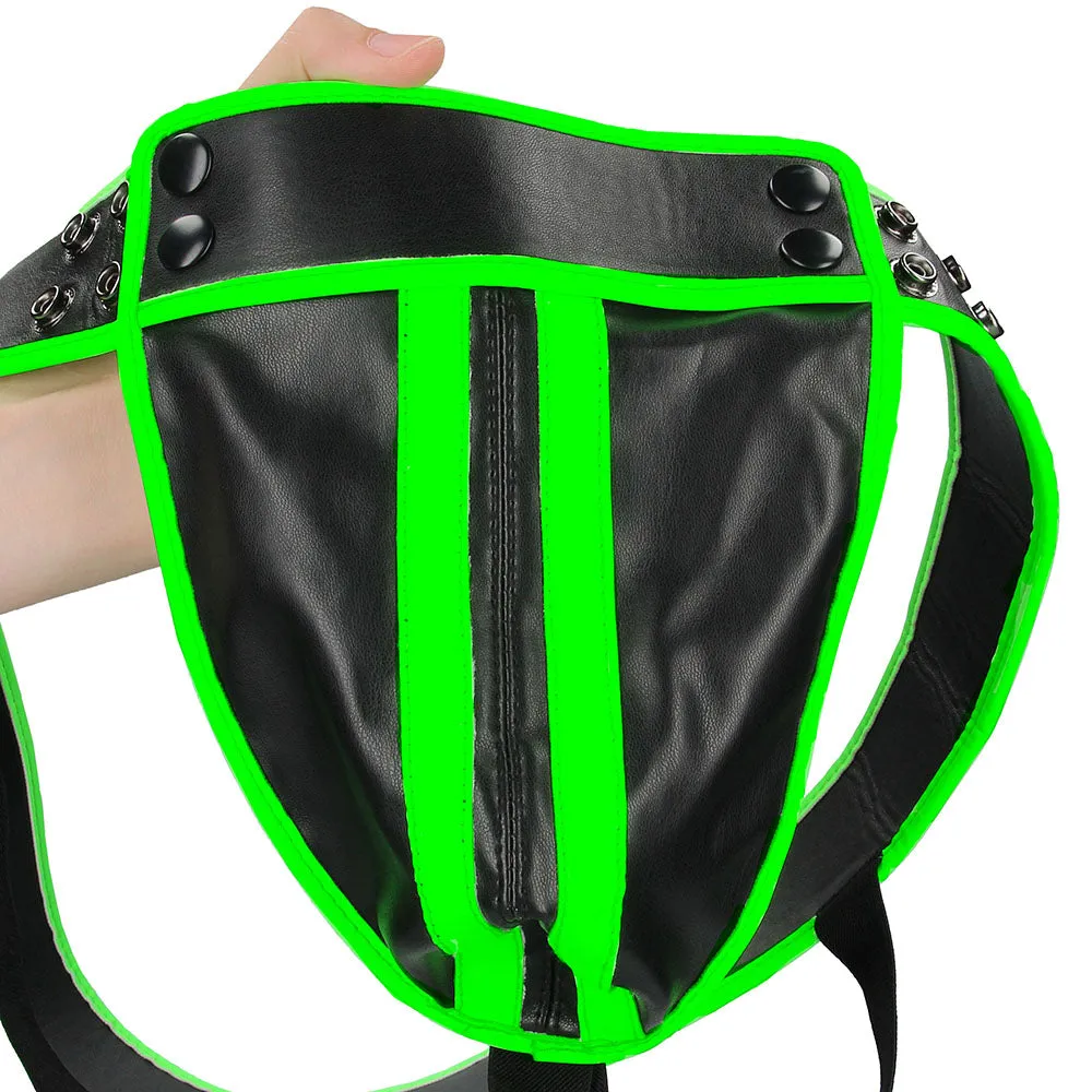 Ouch! Glow In The Dark Striped Jock Strap in S/M