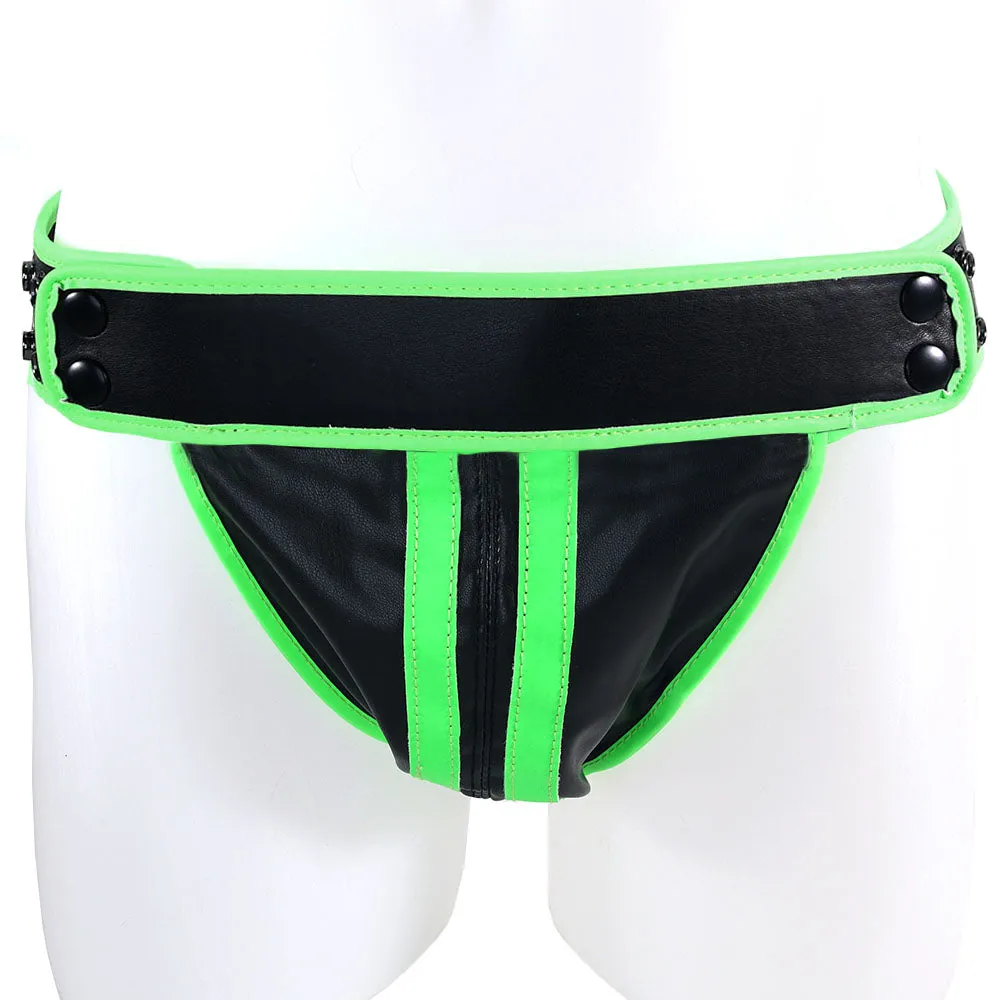 Ouch! Glow In The Dark Striped Jock Strap in S/M
