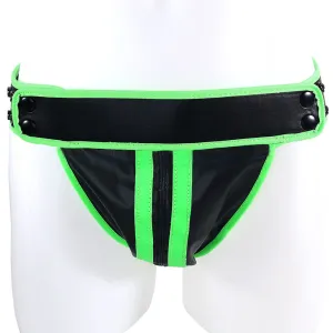 Ouch! Glow In The Dark Striped Jock Strap in S/M