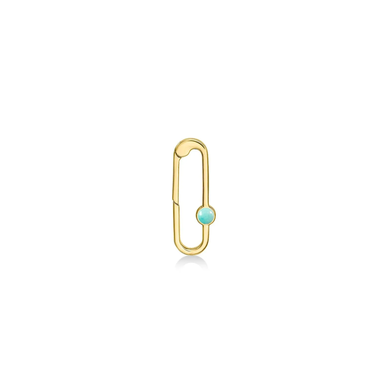 Paperclip Charm Lock With Gemstone