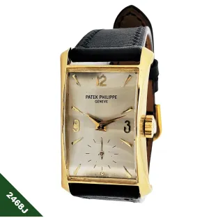 Patek Philippe 2468J Vintage Iconic "Hour Glass" Watch Circa 1955