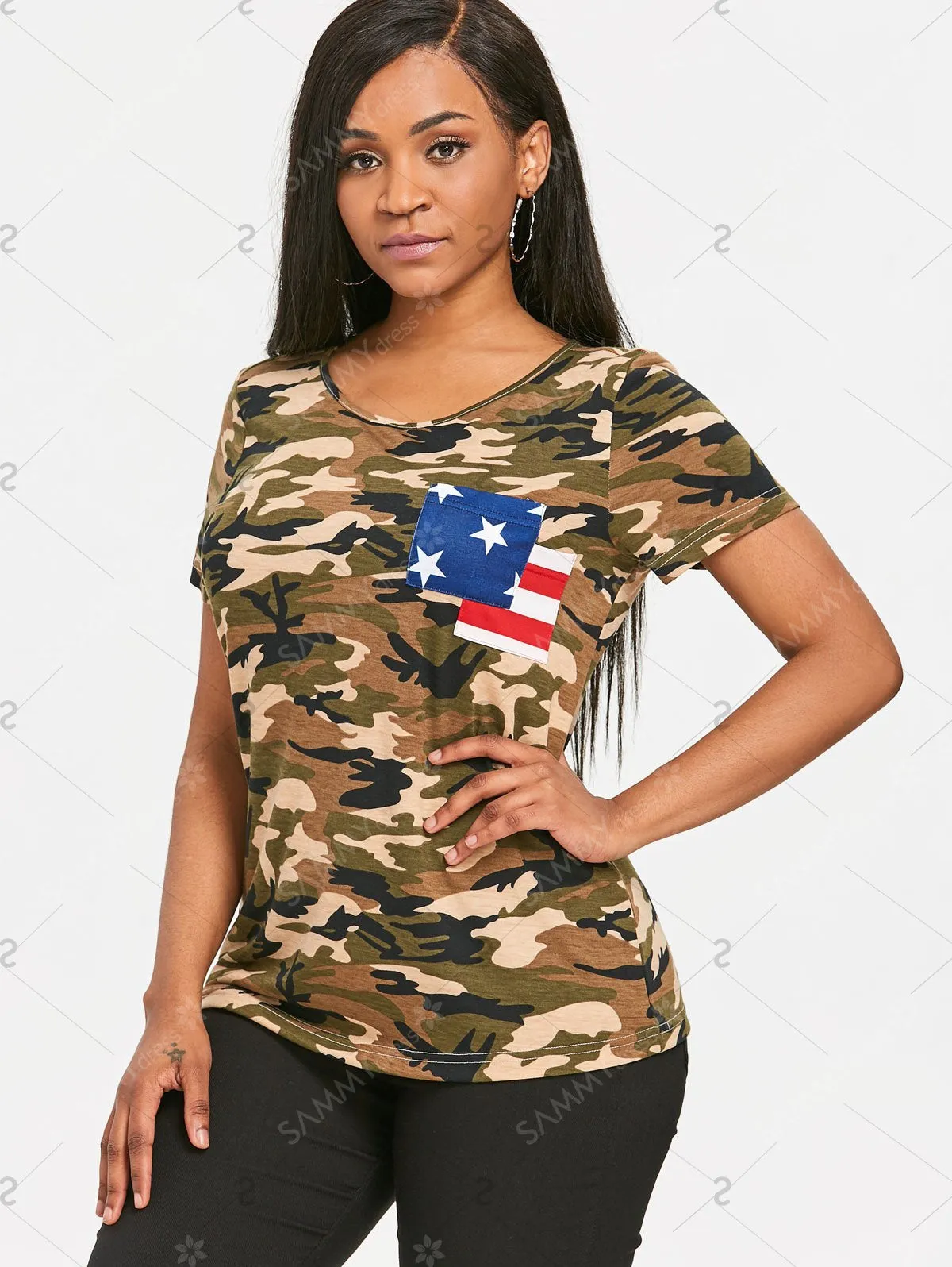 Patriotic Camo Pocket T-shirt