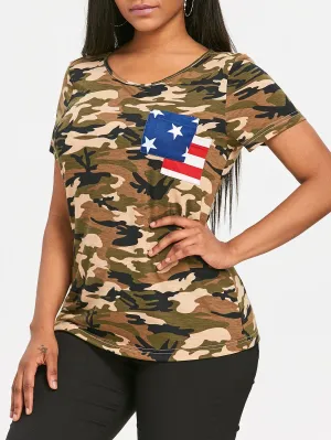 Patriotic Camo Pocket T-shirt