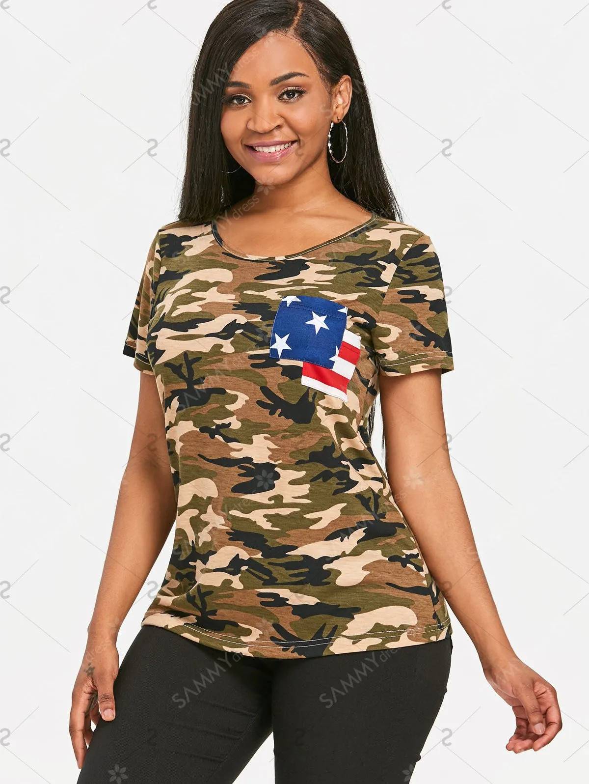 Patriotic Camo Pocket T-shirt