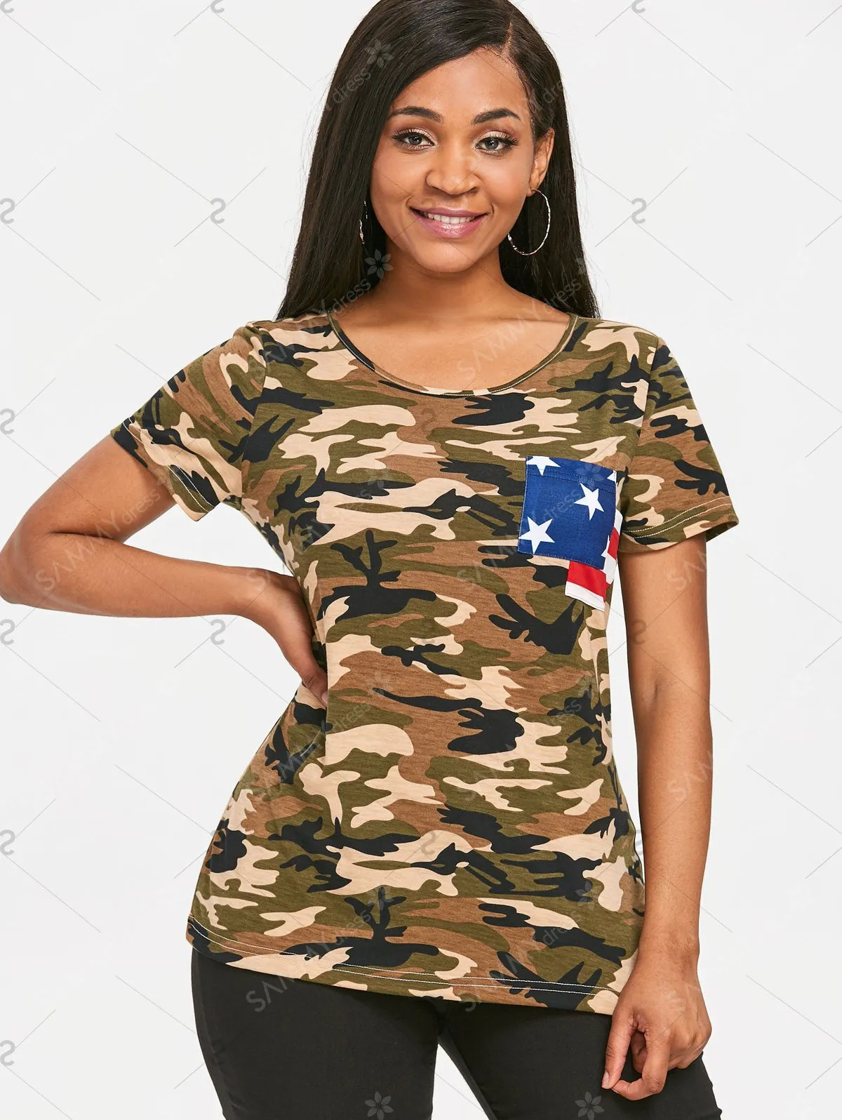 Patriotic Camo Pocket T-shirt