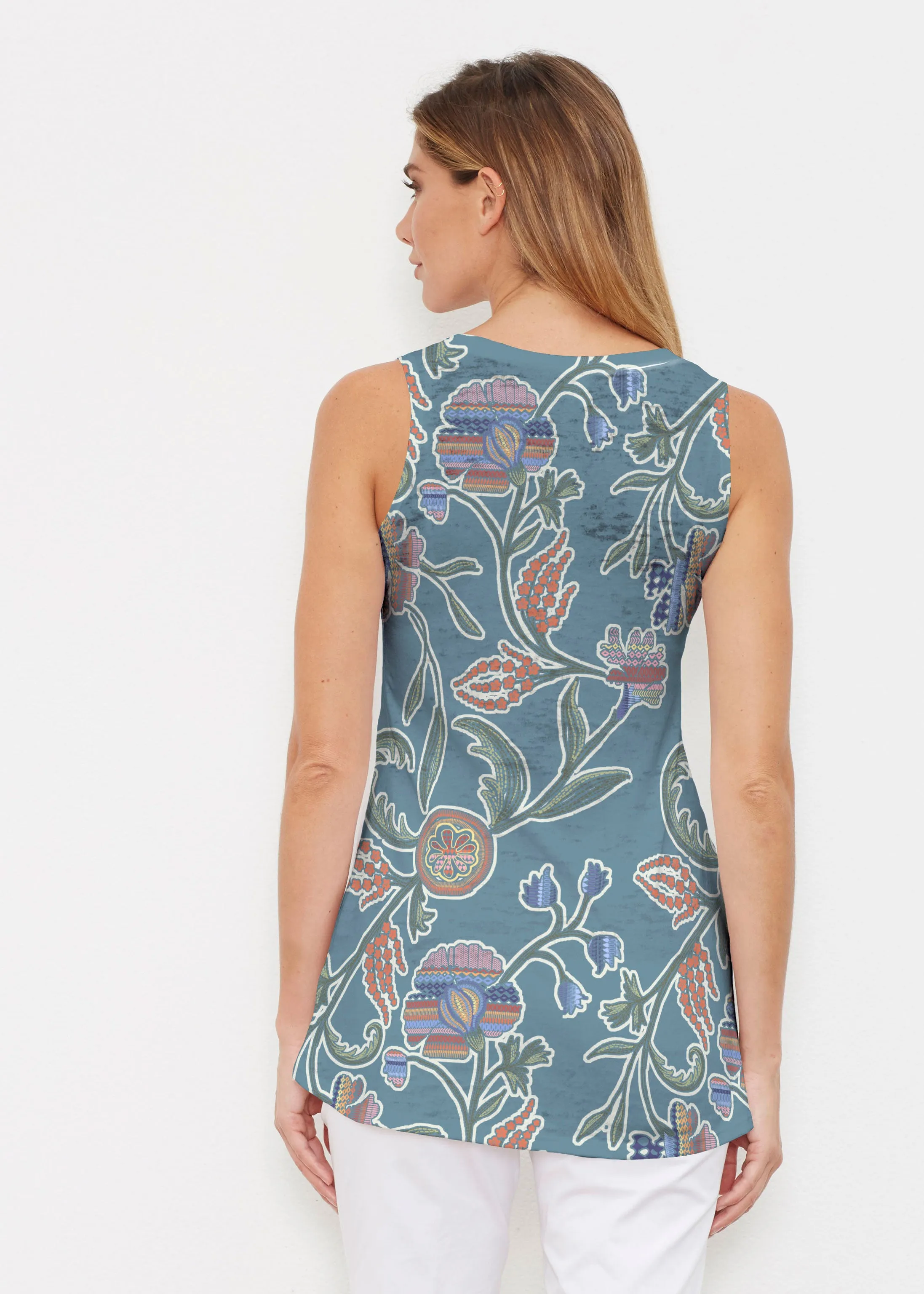 Patterns At Play Blue (7827) ~ Signature High-low Tank