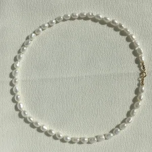 Pearl Necklace with Spring Ring Clasp