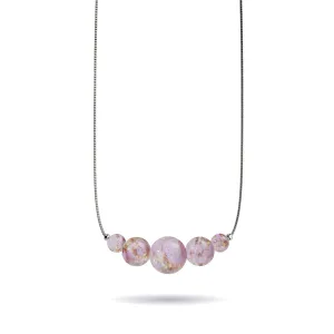 Periwinkle | .925 Sterling Silver | Firefly Glass Infinity Clasp Necklace