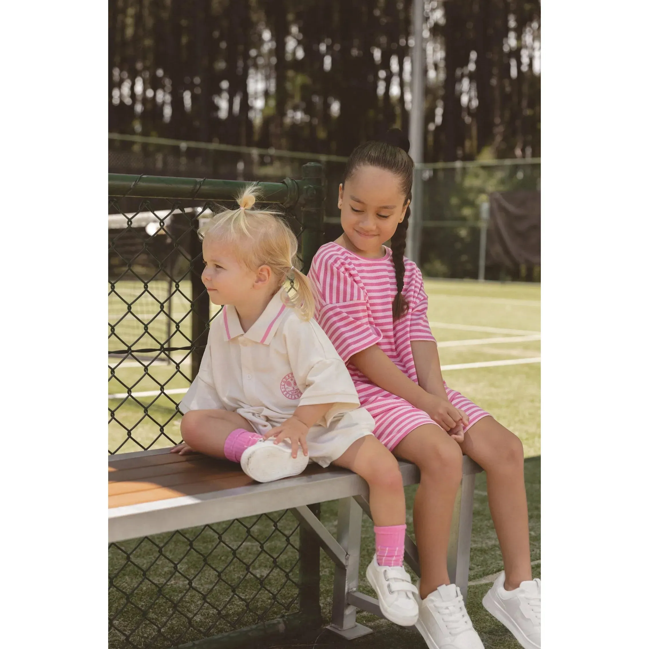 Polo Tshirt Romper - Baby Pink