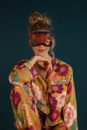Powder Lavender Velvet Eyemask Vintage Flora