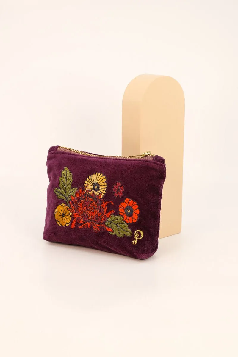 Powder Vintage Flora Velvet Mini Pouch