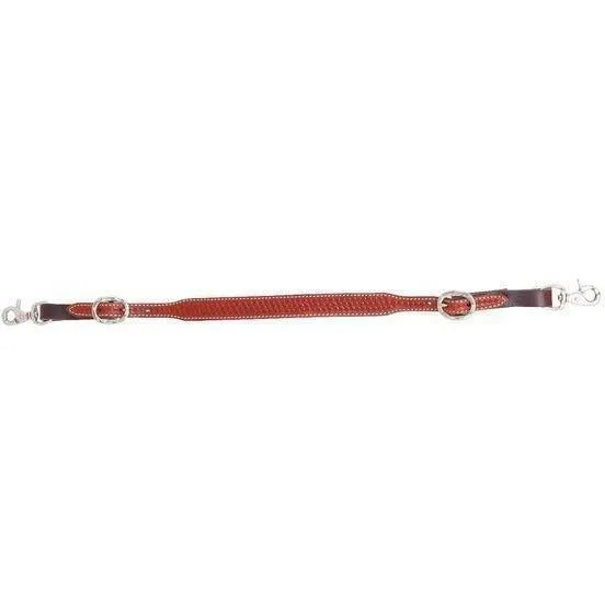 Rafter T Ranch Chestnut Finish Wither Strap With Basket Tooling