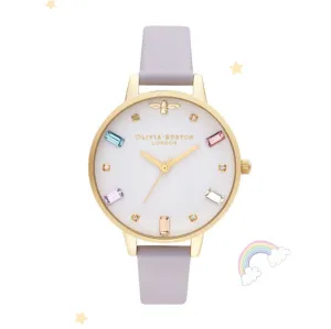 Rainbow Bee Demi Dial Parma Violet and Gold Watch