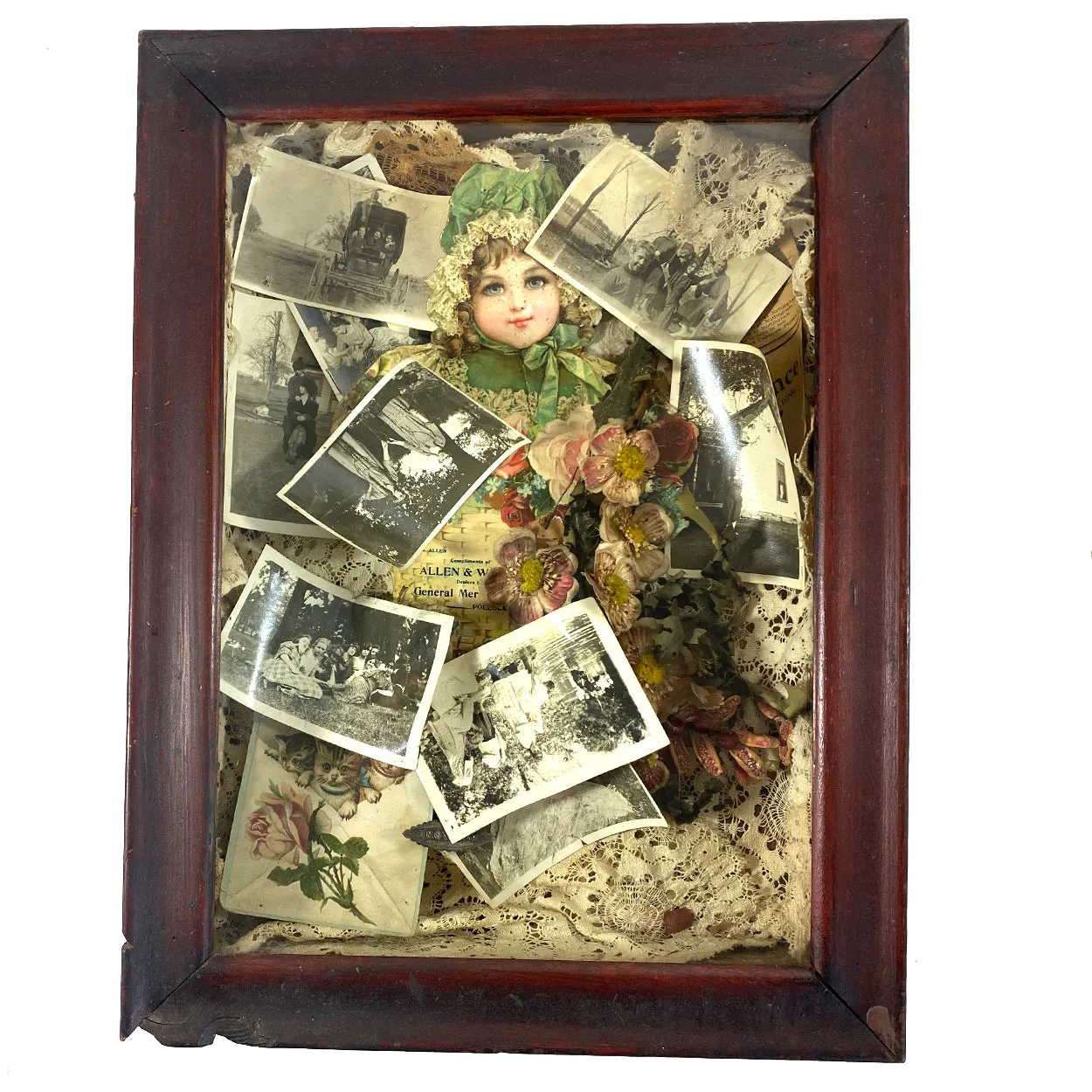 Rare American Photograph Ephemera Shadowbox and Camp Fire Girls Uniform