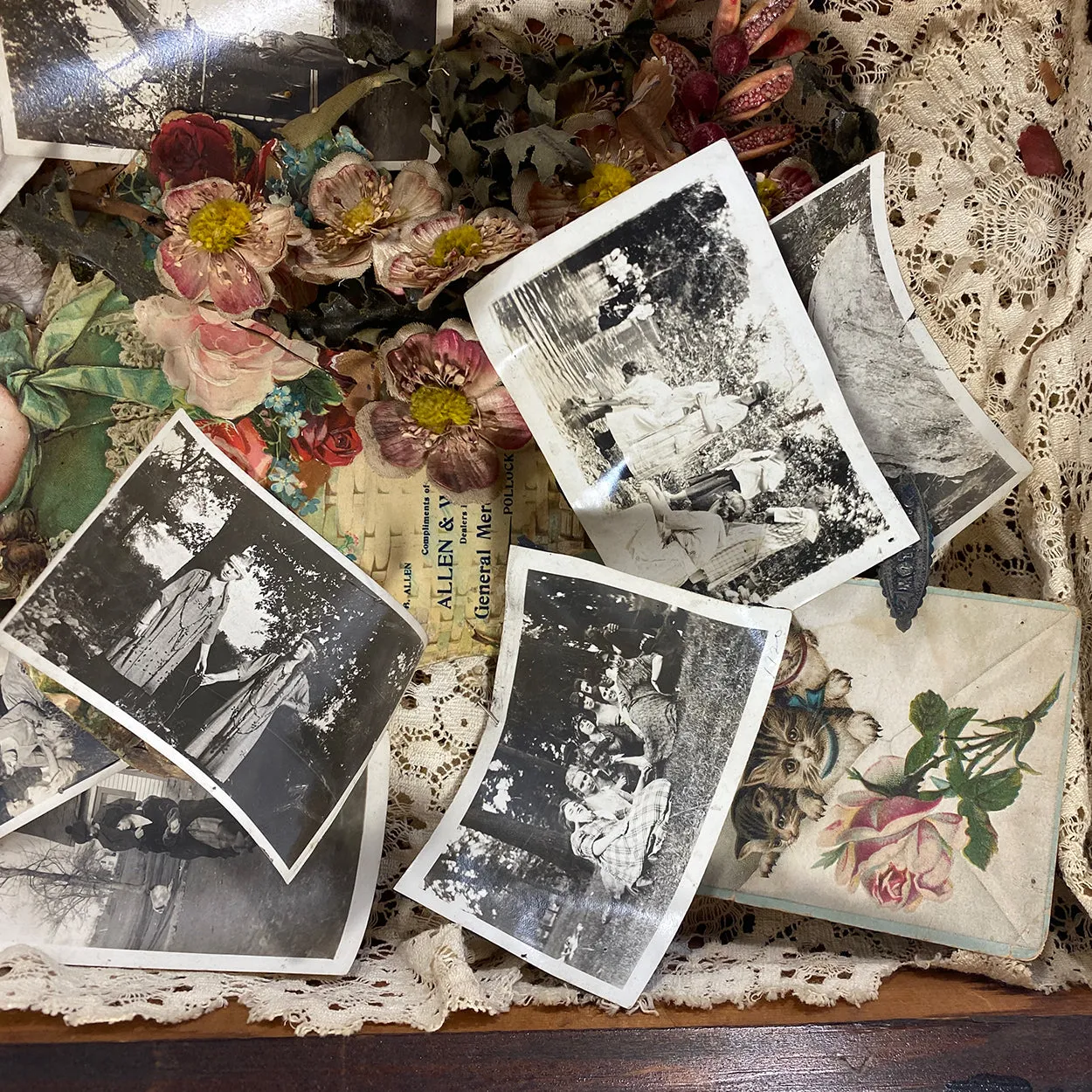 Rare American Photograph Ephemera Shadowbox and Camp Fire Girls Uniform