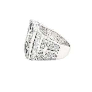 Religious Jesus Cross Emerald Zirconia Ring - C10183