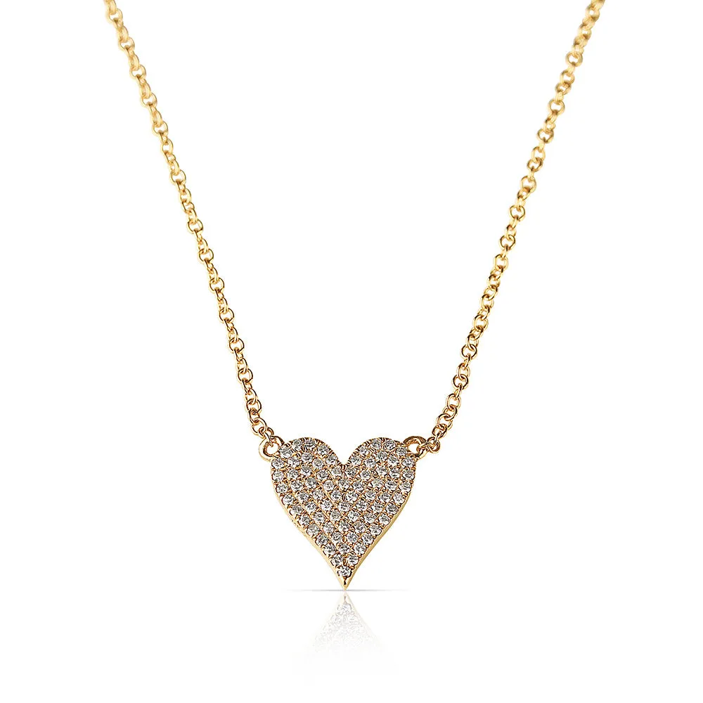 REVERSIBLE WHITE DIAMOND AND EMERALD HEART NECKLACE