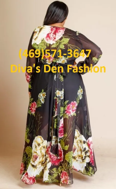 Rose Maxi Sheer Dress