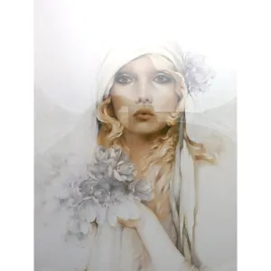 Sara Moon Verkerke Vintage Framed Print  Beautiful 1980s Print w/ 1920s Look #2