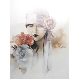 Sara Moon Verkerke Vintage Framed Print  Beautiful 1980s Print w/ 1920s Look